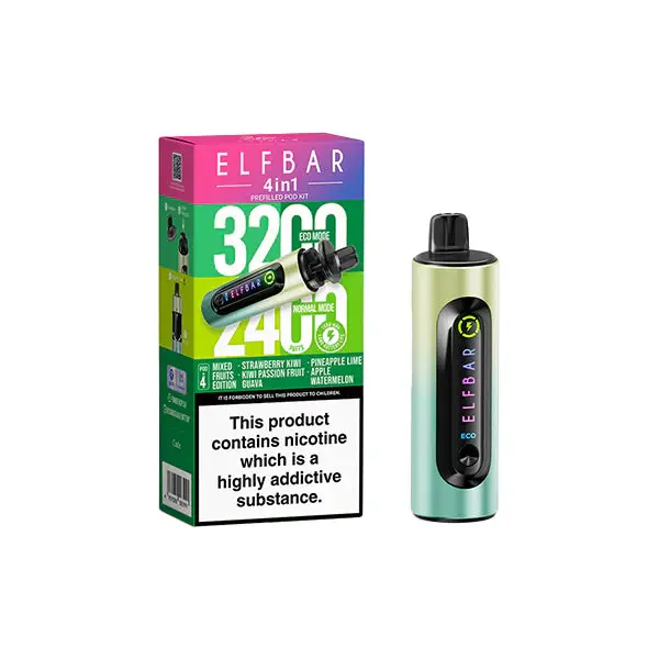 20mg Elf Bar 4 in 1 Pod Vape Kit 3200 Puffs - Image 11