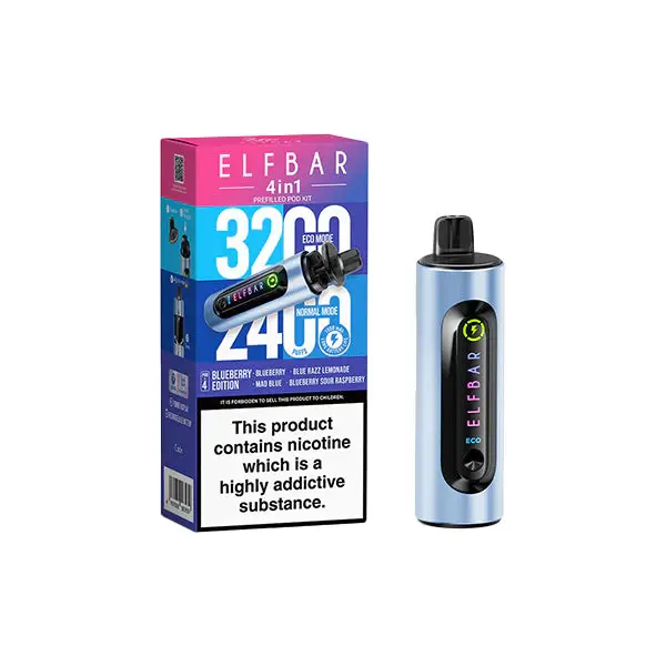 20mg Elf Bar 4 in 1 Pod Vape Kit 3200 Puffs - Image 3