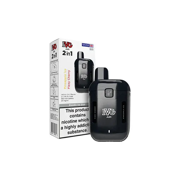 20mg IVG Air 2 in 1 Disposable Rechargeable Pod Vape Kit 1200 Puffs - Image 4