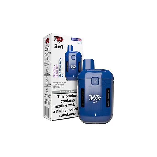 20mg IVG Air 2 in 1 Disposable Rechargeable Pod Vape Kit 1200 Puffs - Image 5