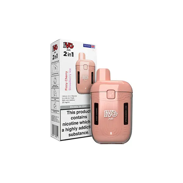 20mg IVG Air 2 in 1 Disposable Rechargeable Pod Vape Kit 1200 Puffs - Image 6