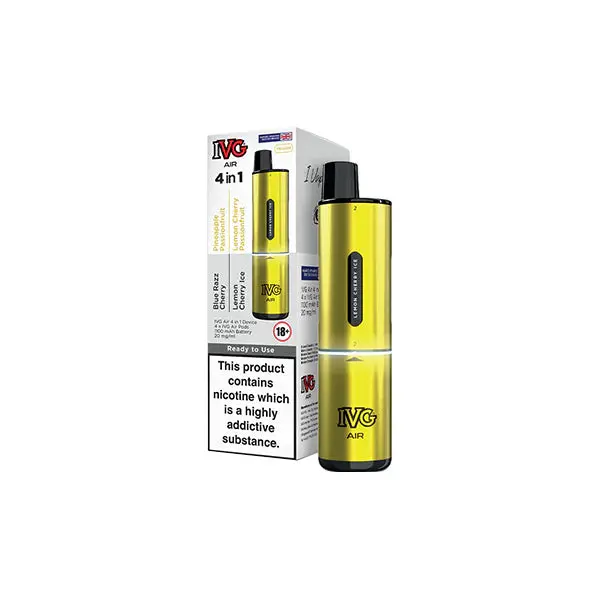 20mg I VG Air 4 in 1 Rechargeable Pod Vape Kit 2400 Puffs - Image 11