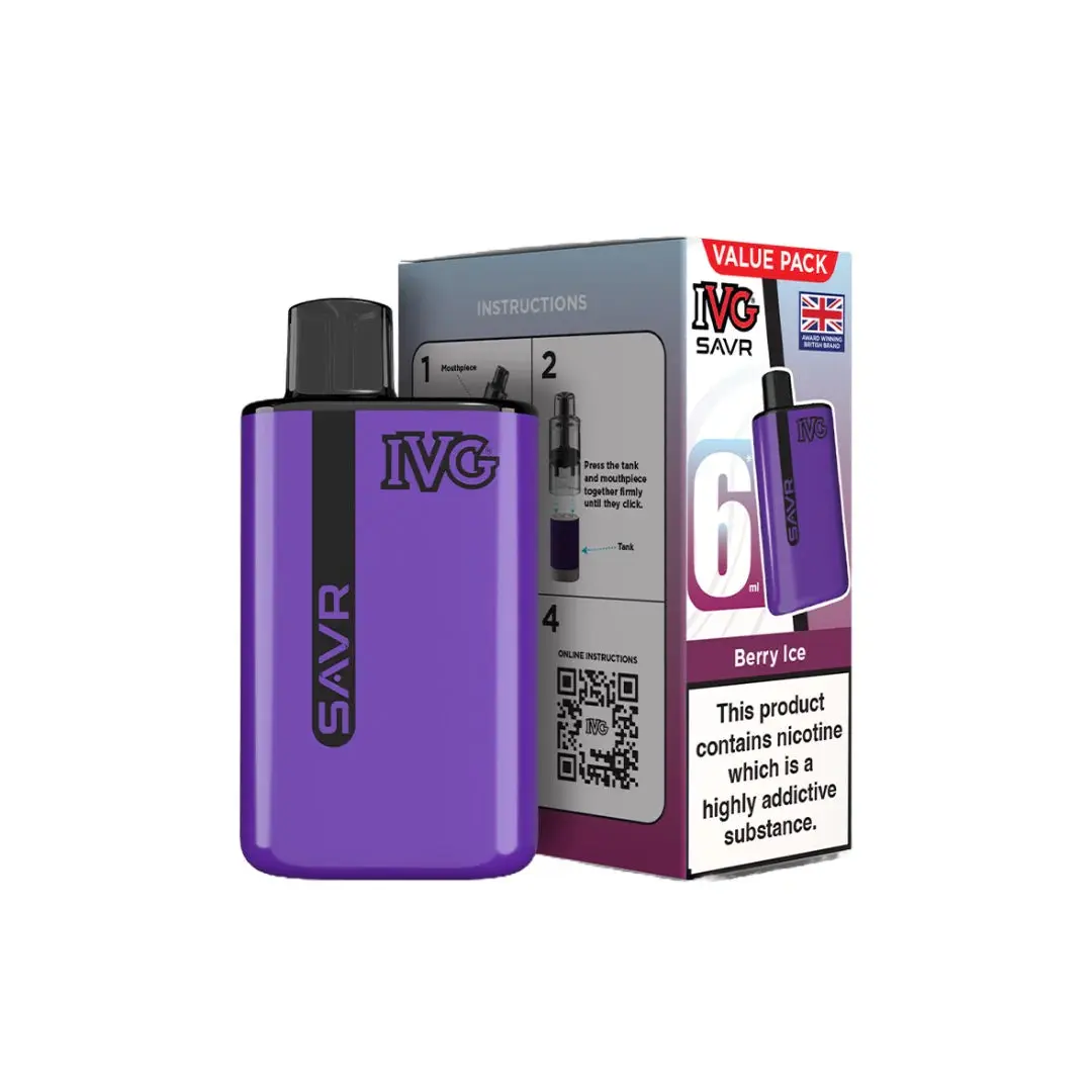 20mg IVG SAVR Prefilled Pod Vape Kit 3000 Puffs - Image 3