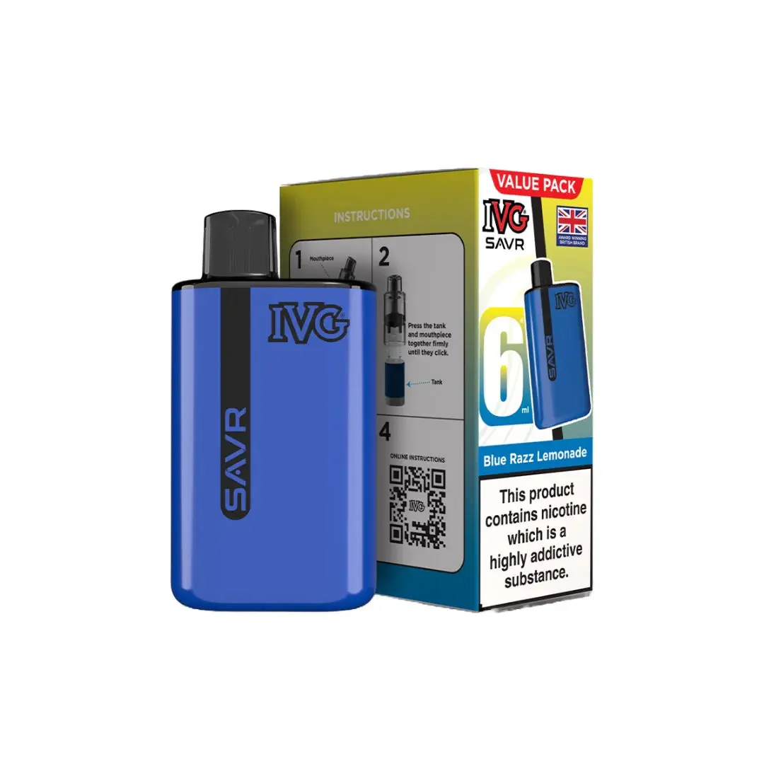 20mg IVG SAVR Prefilled Pod Vape Kit 3000 Puffs - Image 6