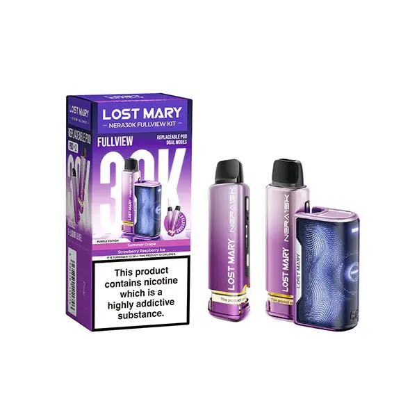20mg LOST MARY Nera 30K Multi Edition Prefilled Pod Vape Kit - 30000 Puffs - Image 8