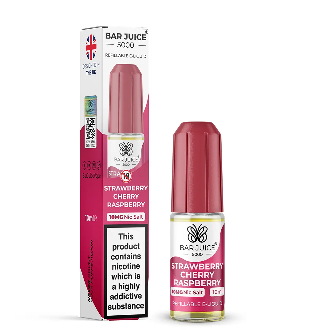 Strawberry Cherry Raspberry Bar Juice 5000 Nic Salts