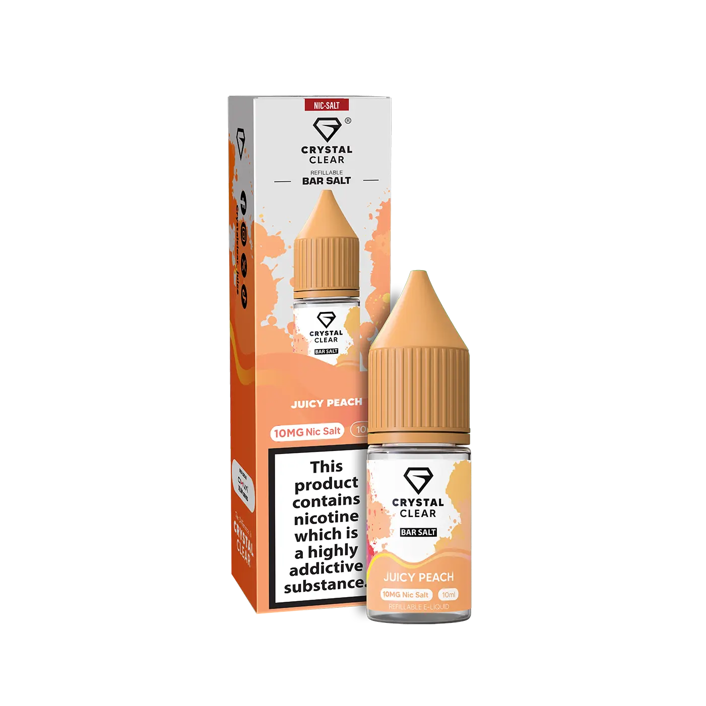 Juicy Peach Crystal Clear - Bar Nic Salts