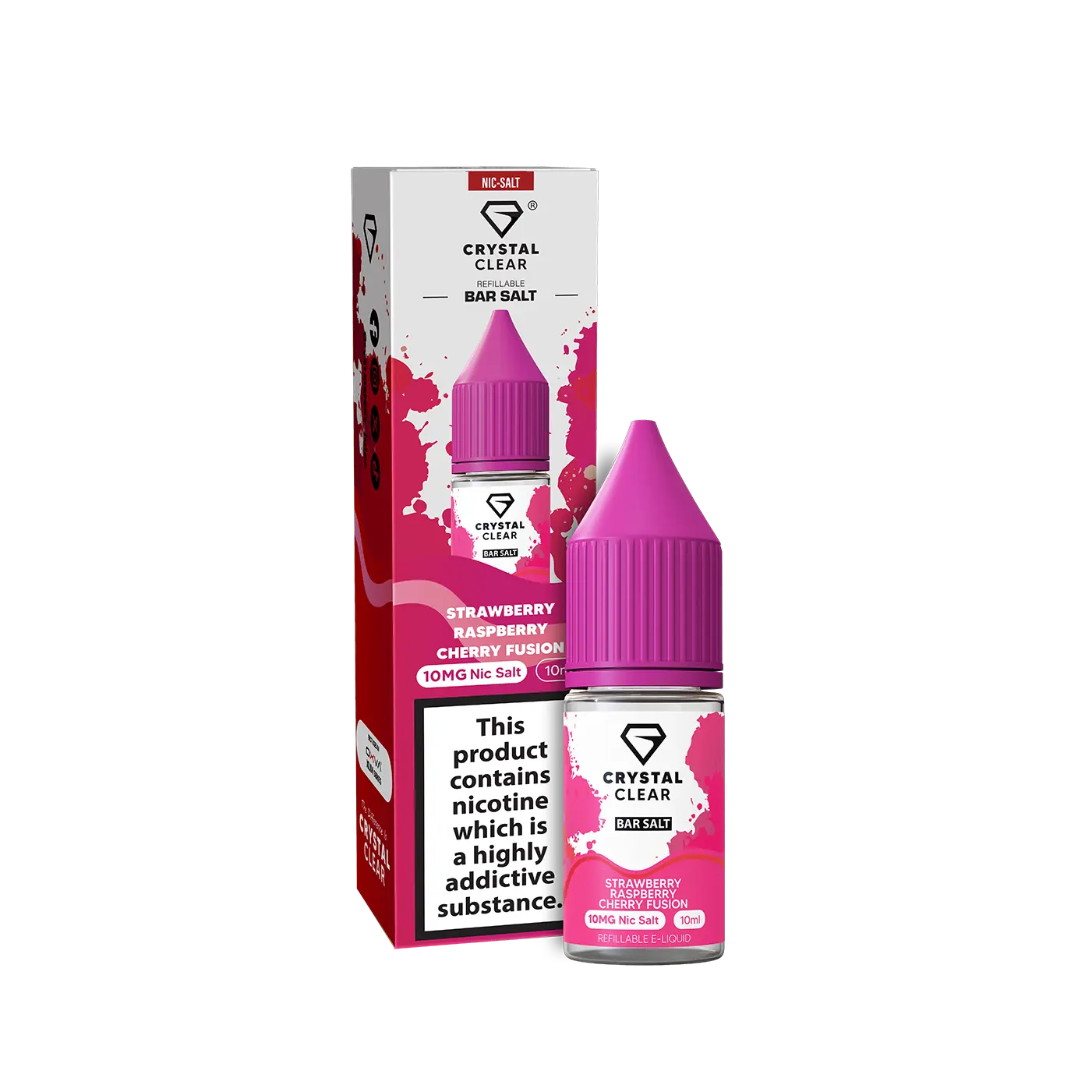 Strawberry Raspberry Cherry Fusion Crystal Clear - Bar Nic Salts