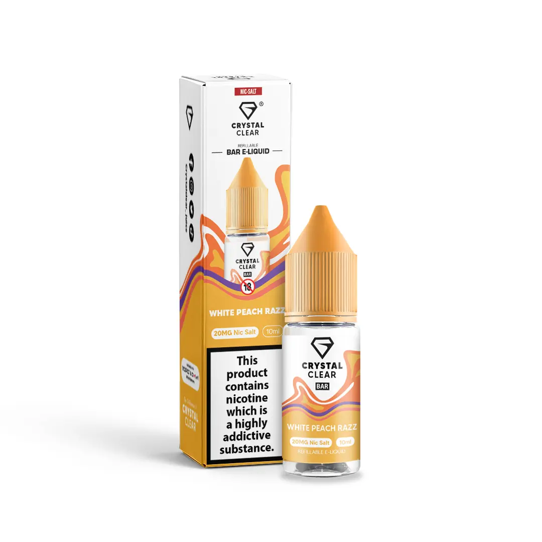 White Peach Razz Crystal Clear - Bar Nic Salts