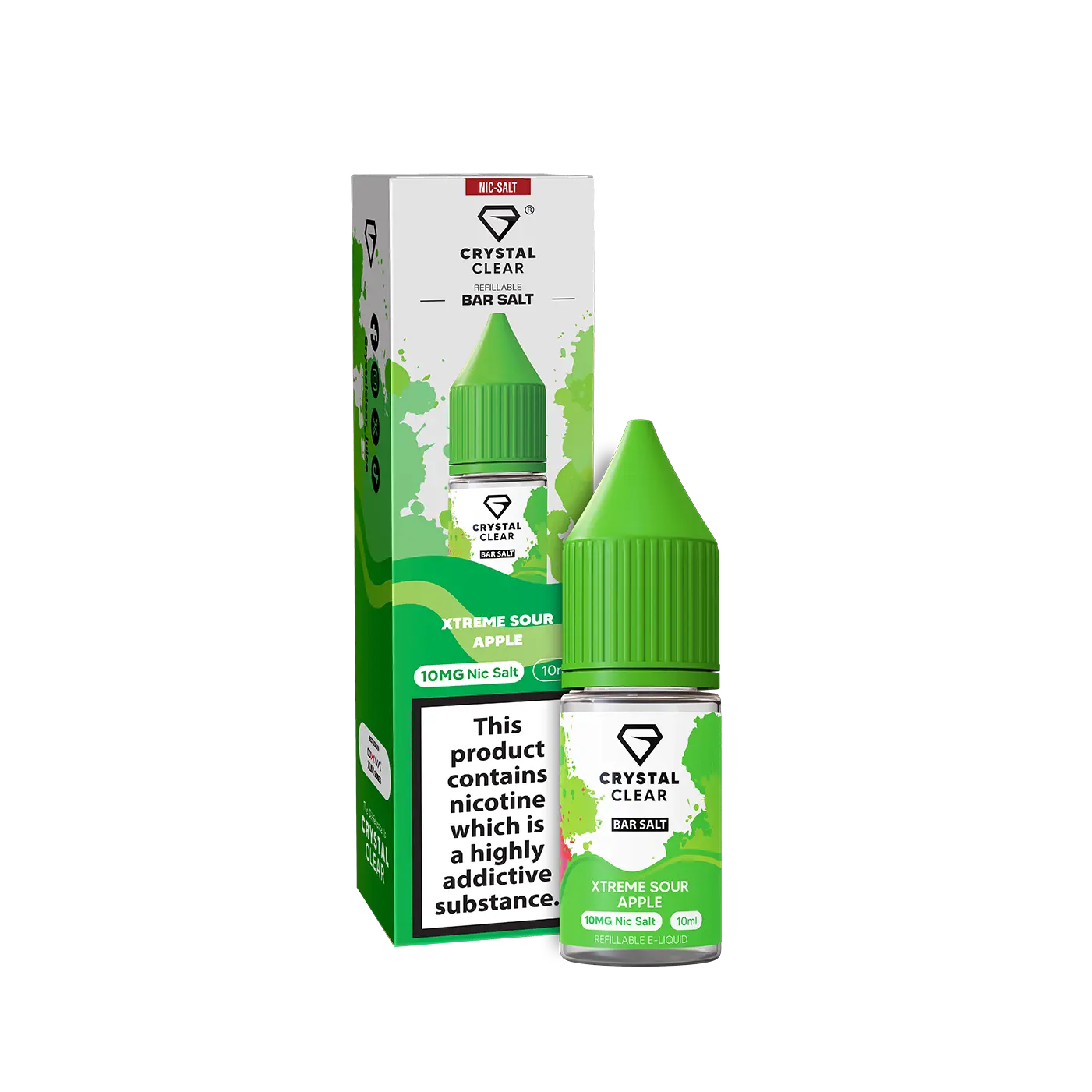 Xtreme Sour Apple Crystal Clear - Bar Nic Salts