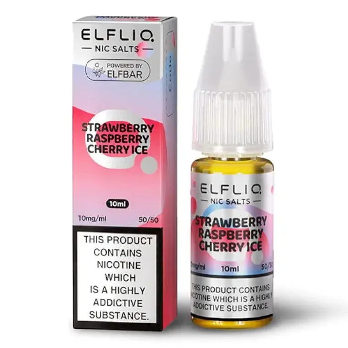 Strawberry Raspberry Cherry Ice Elf Bar ELFLIQ - Nic Salts