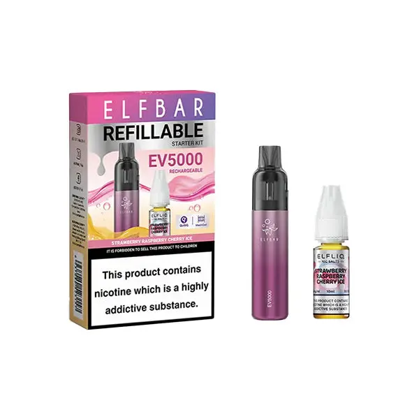 Elf Bar EV5000 Disposable Pod Kit + 20mg ElfLiq Salt - Image 6
