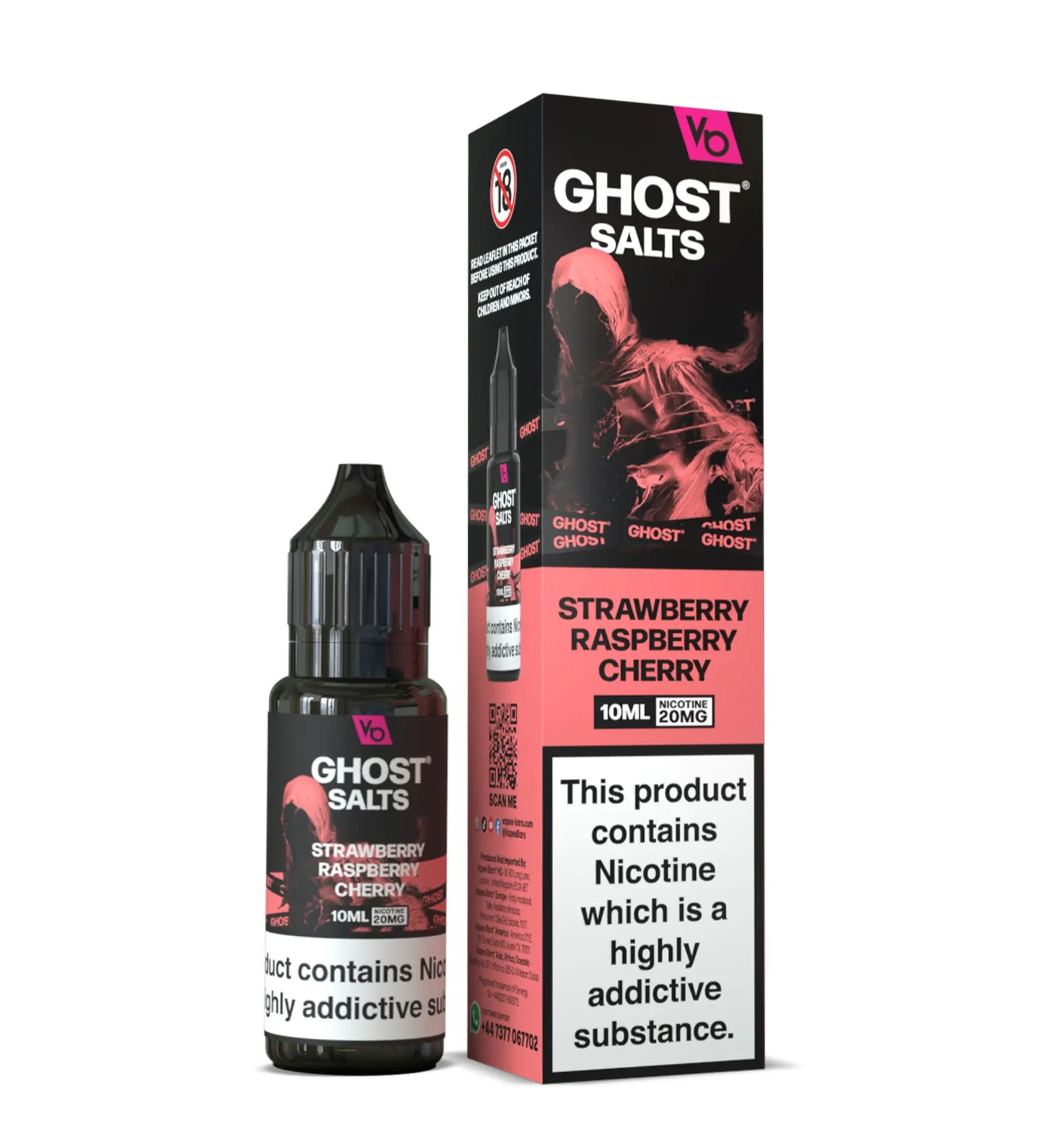 Strawberry Raspberry Cherry Ghost Salts Nic Salts