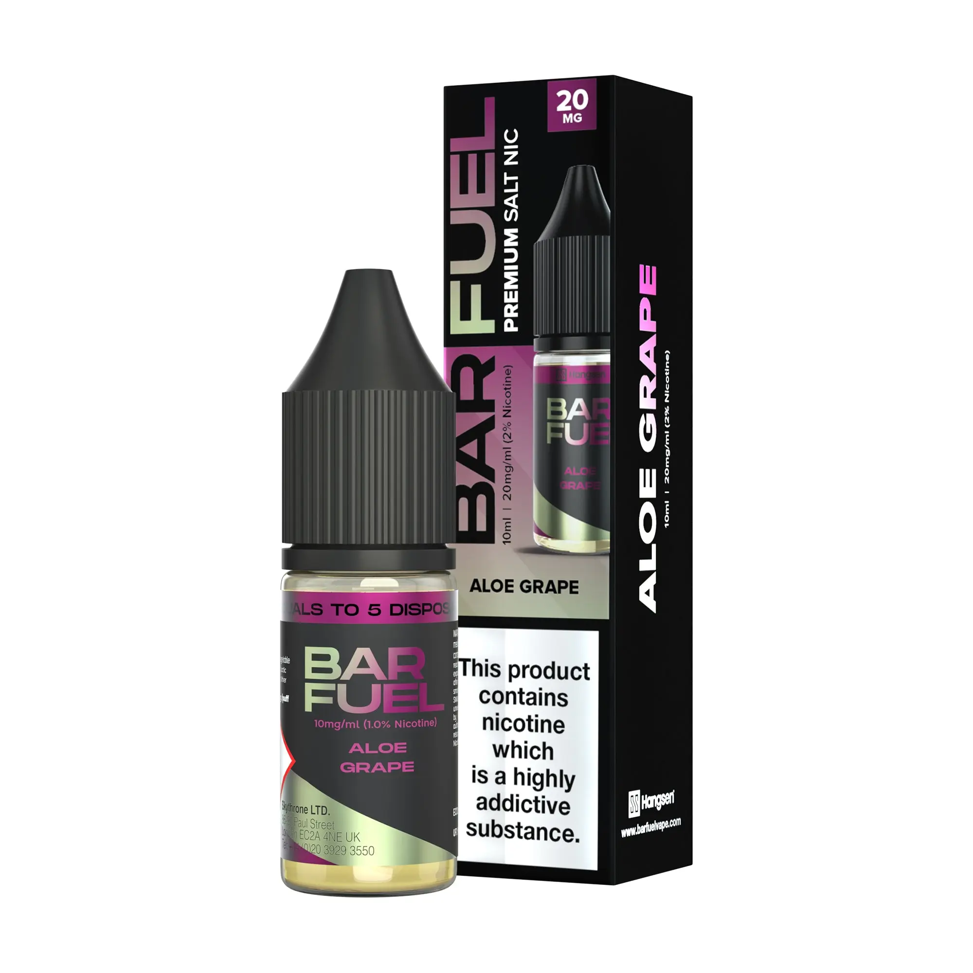 Aloe Grape Hangsen Bar Fuel Nic Salts