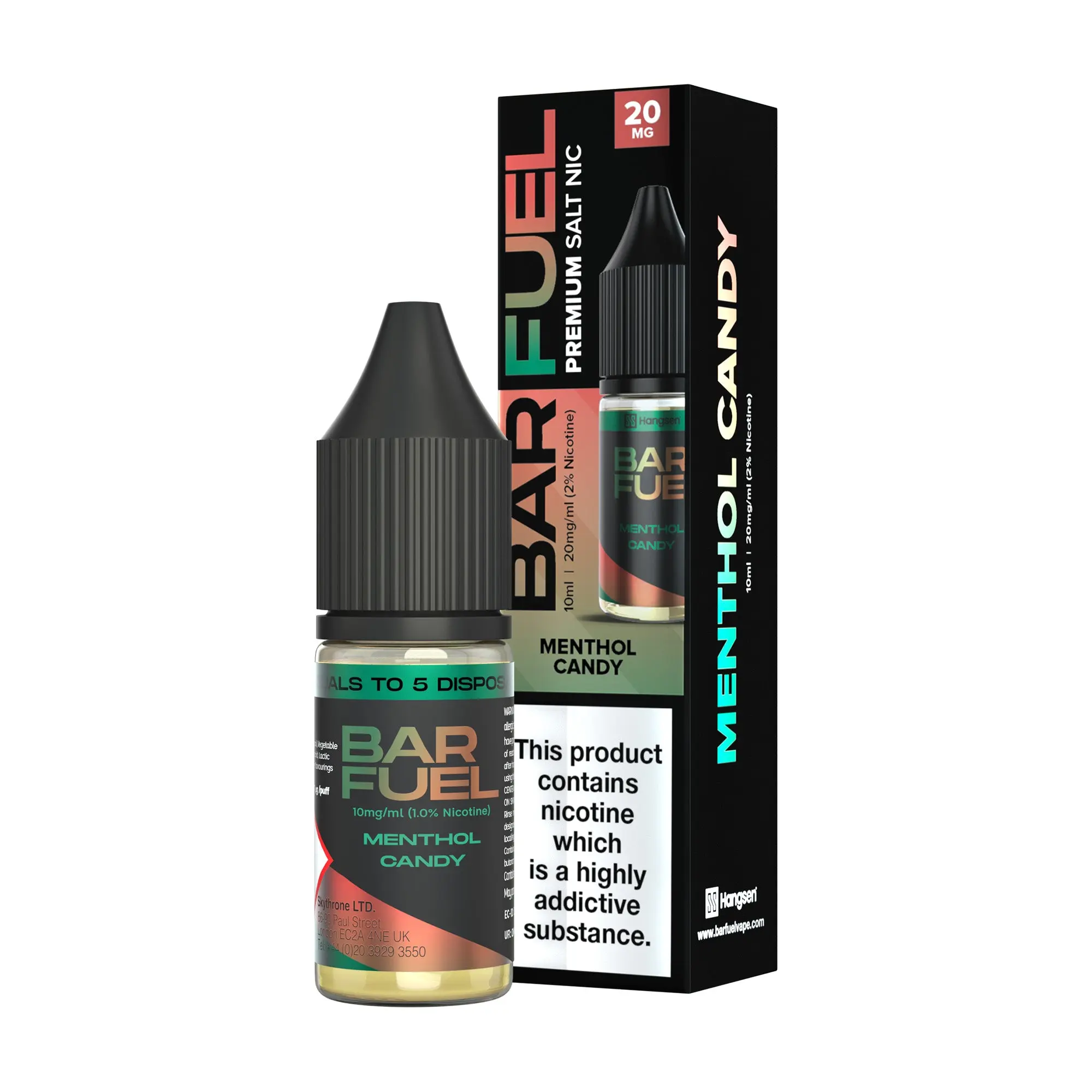 Menthol Candy Hangsen Bar Fuel Nic Salts