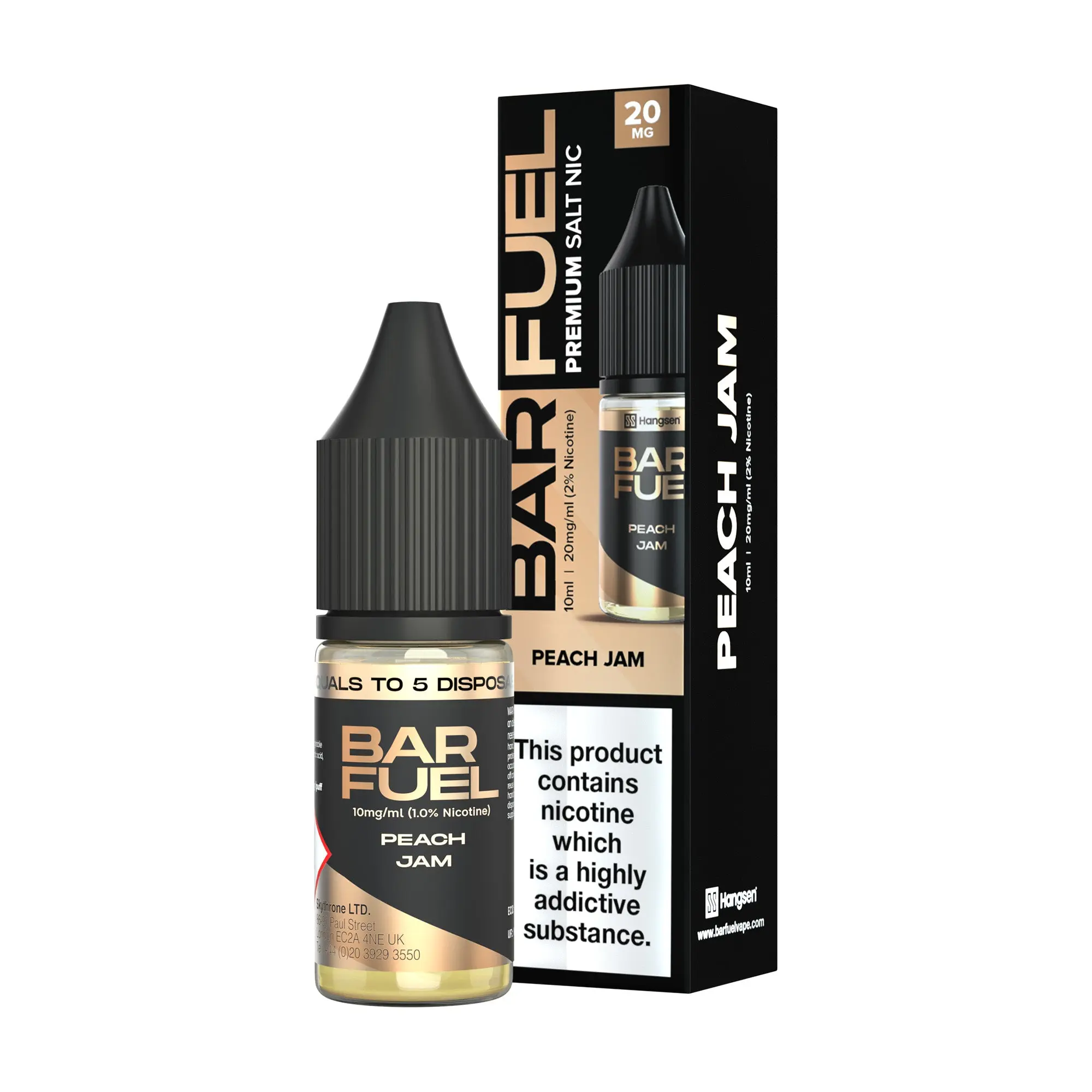 Peach Jam Hangsen Bar Fuel Nic Salts