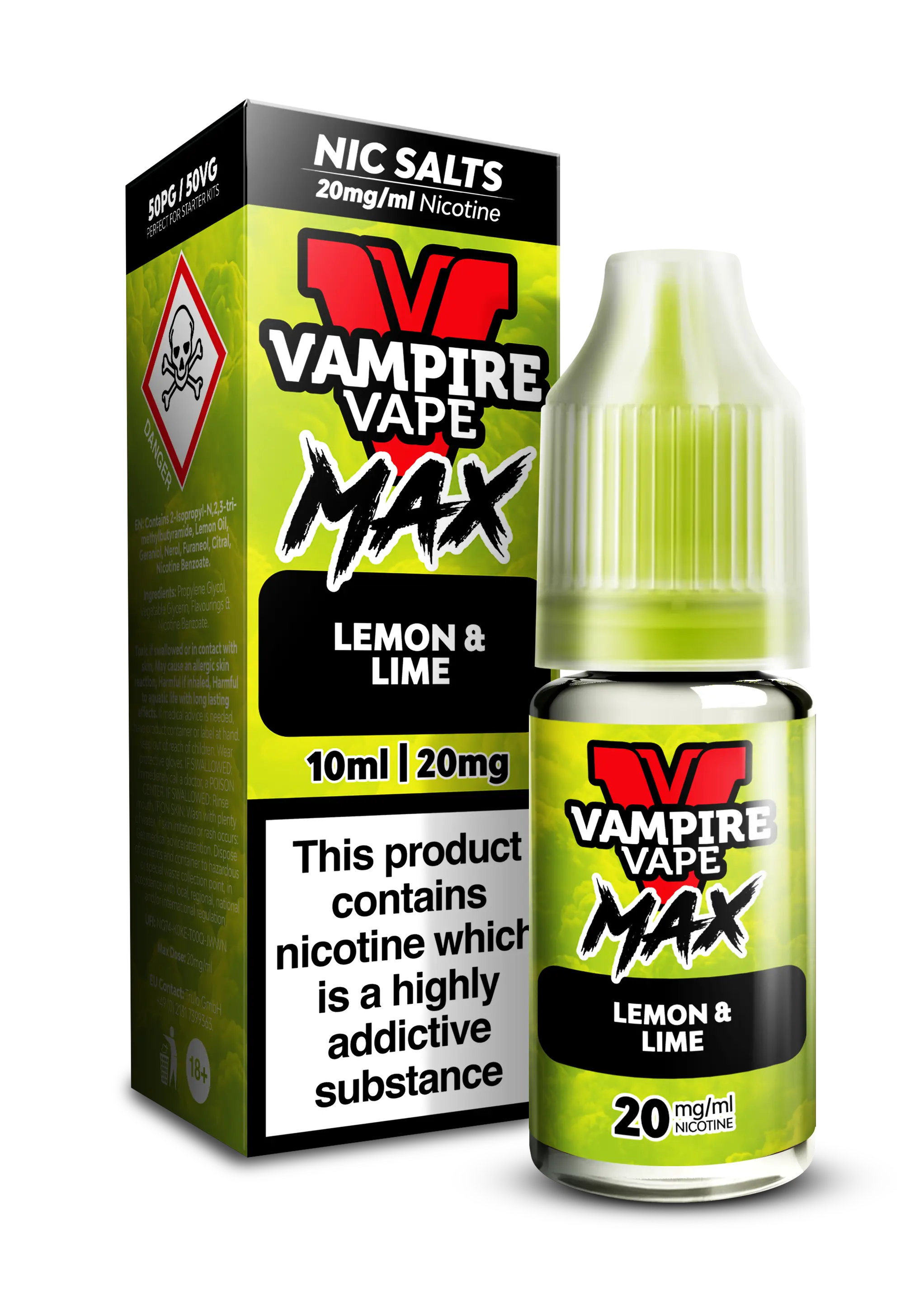Lemon Lime By Vampire Vape Max  Nic Salt