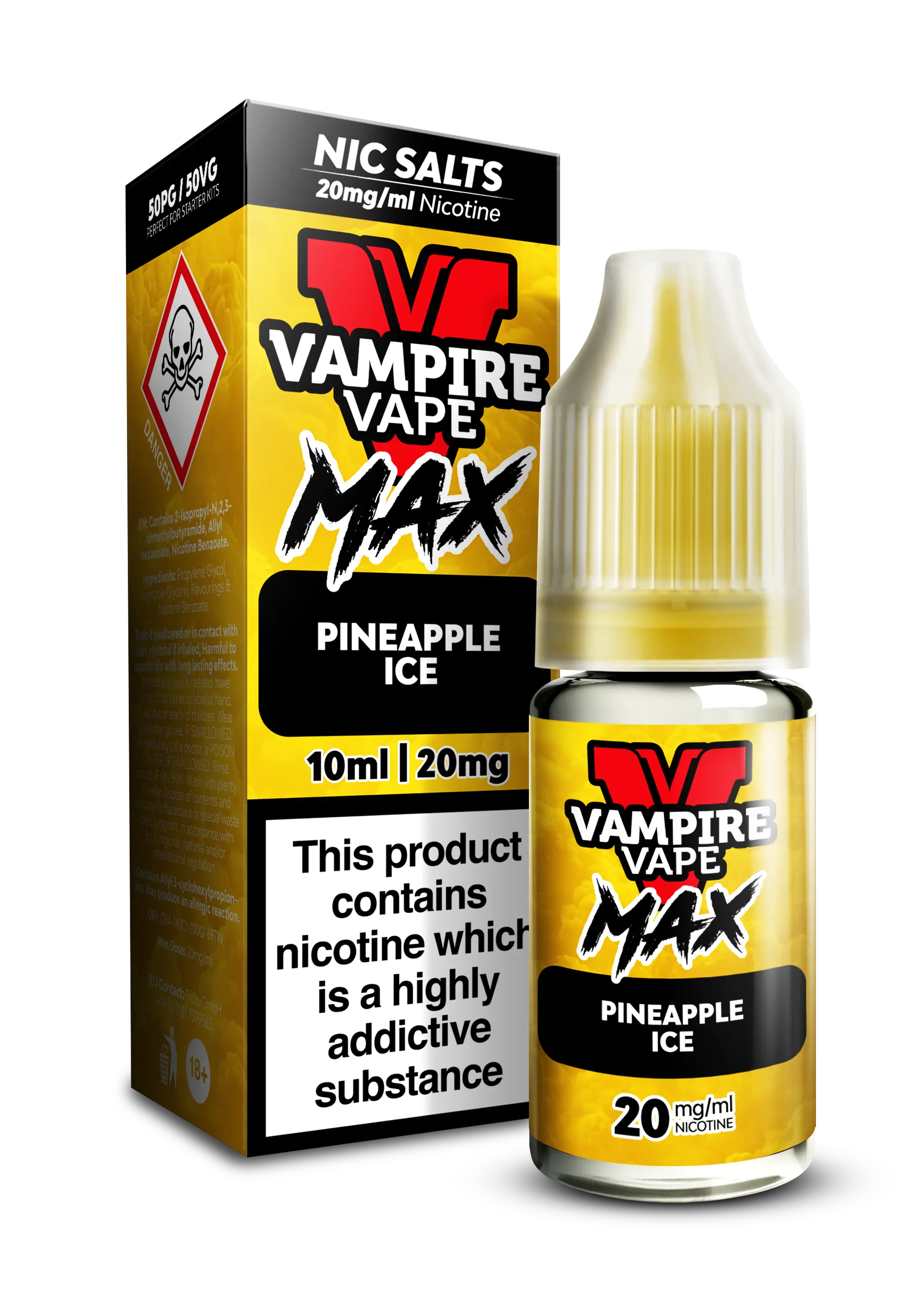 Pineapple Ice By  Vampire Vape Max Nic Salt