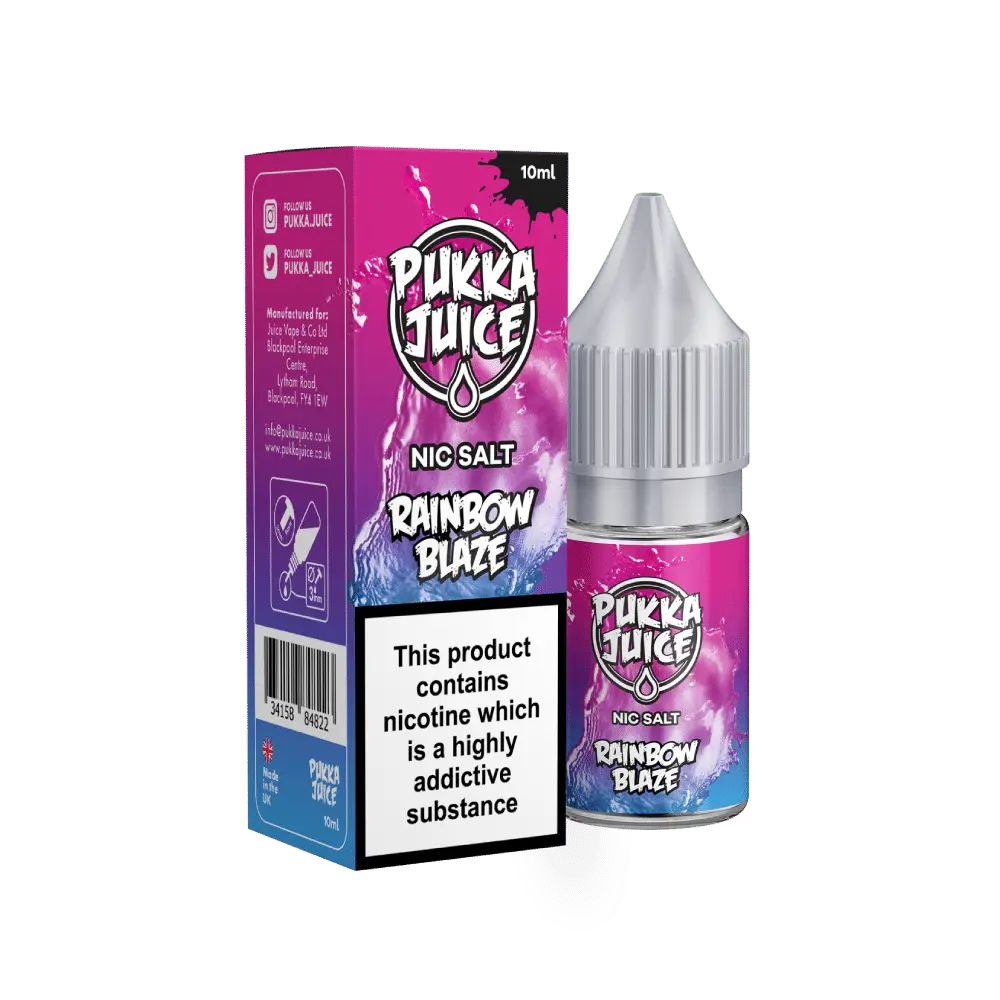 Rainbow Blaze Pukka Juice Nic Salts  NEW FLAVOURS