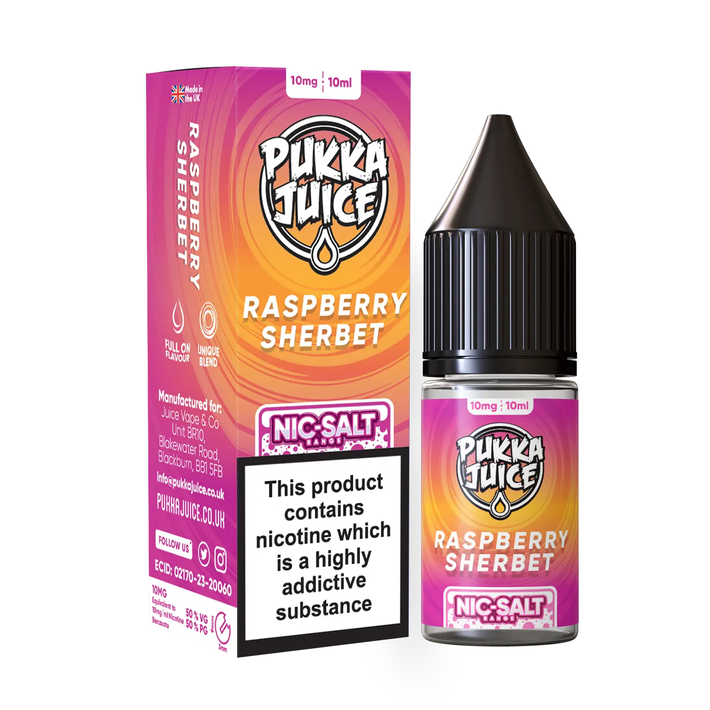 Raspberry Sherbert Pukka Juice Nic Salts  NEW FLAVOURS