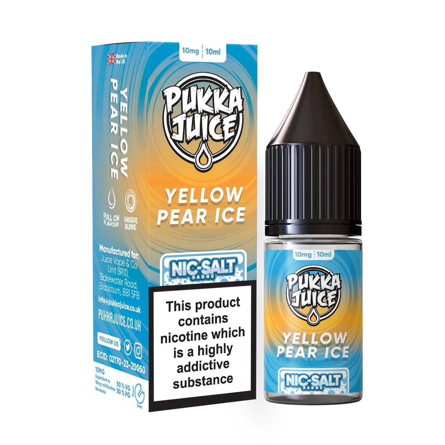 Yellow Pear Ice Pukka Juice Nic Salts  NEW FLAVOURS