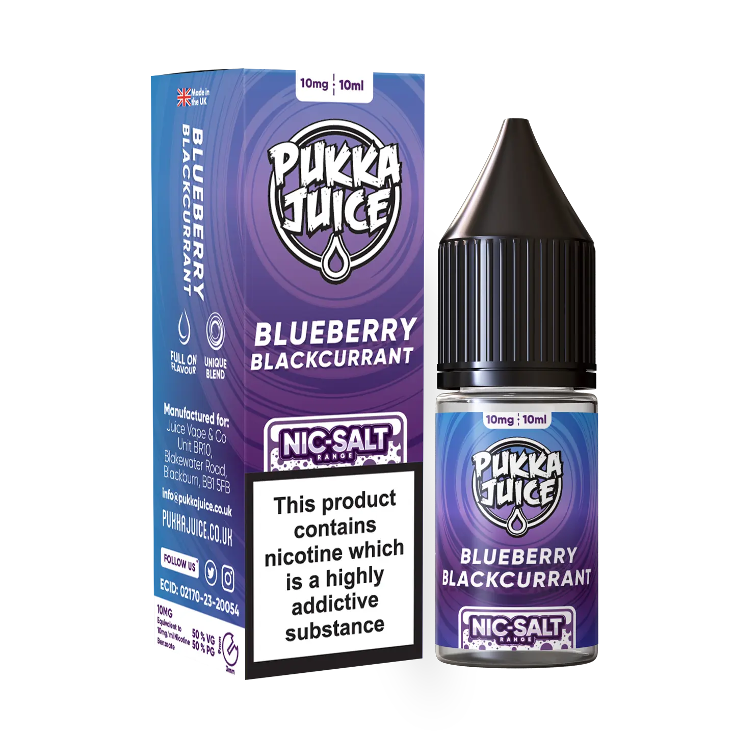 Blueberry Blackcurrant Pukka Juice Nic Salts  NEW FLAVOURS - Image 2