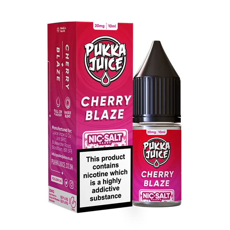 Cherry Blaze Pukka Juice Nic Salts NEW FLAVOURS