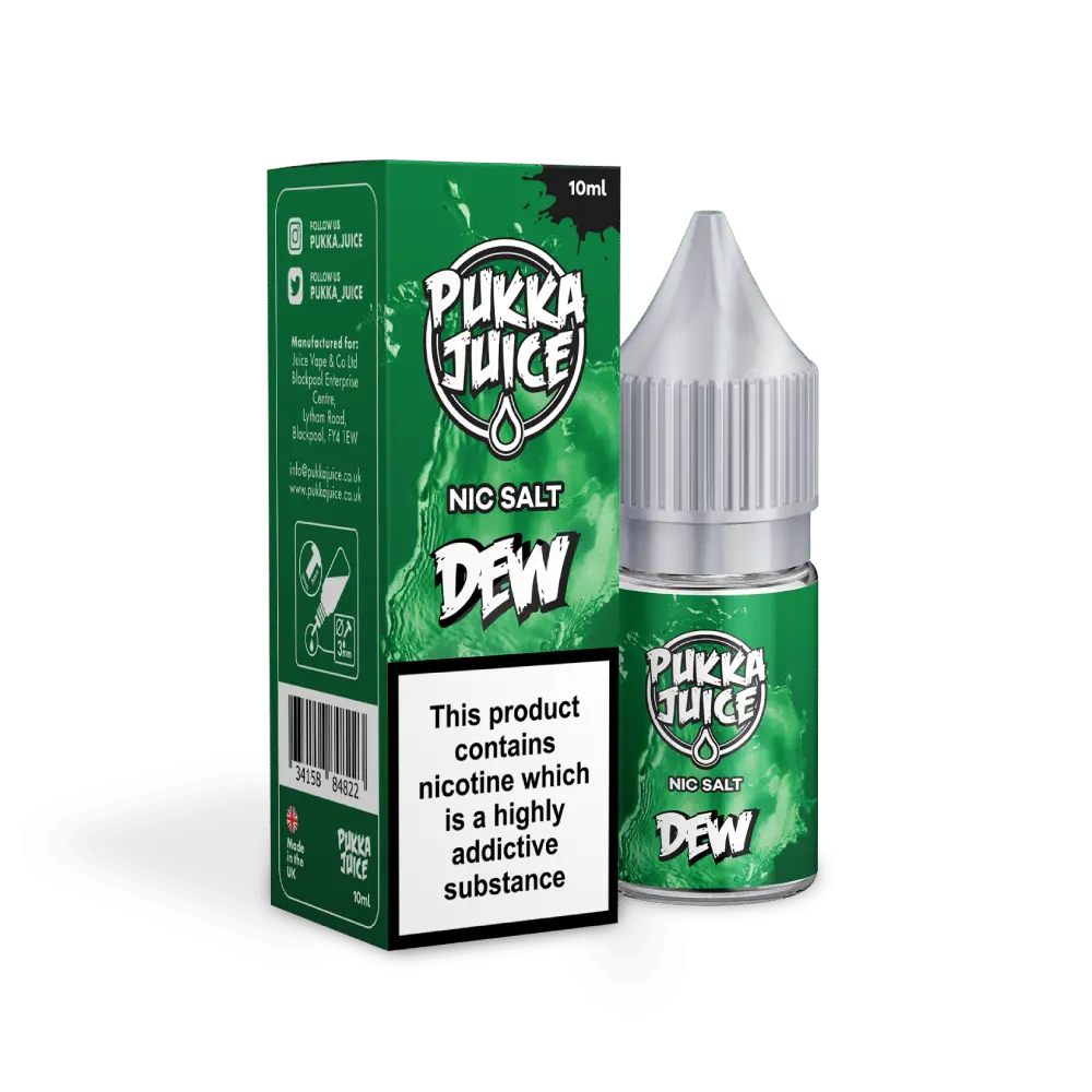 Dew Pukka Juice Nic Salts NEW FLAVOURS