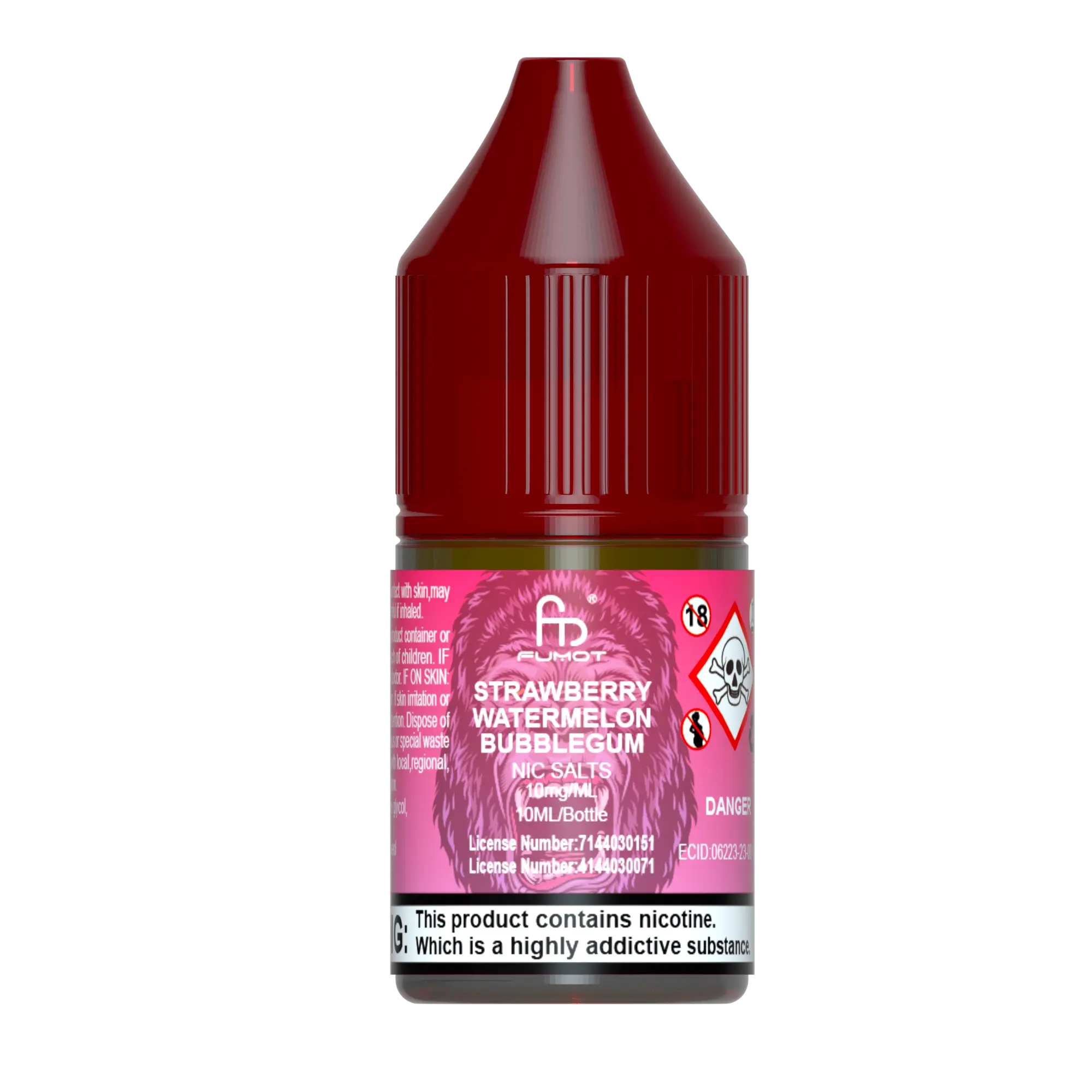 Strawberry Watermelon Bubblegum R and M Nic Salts - Fumot