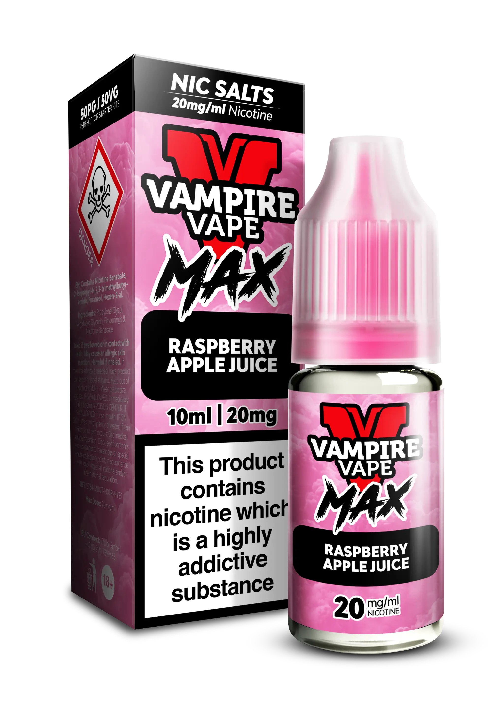 Raspberry Apple Juice By Vampire Vape Max Nic Salt