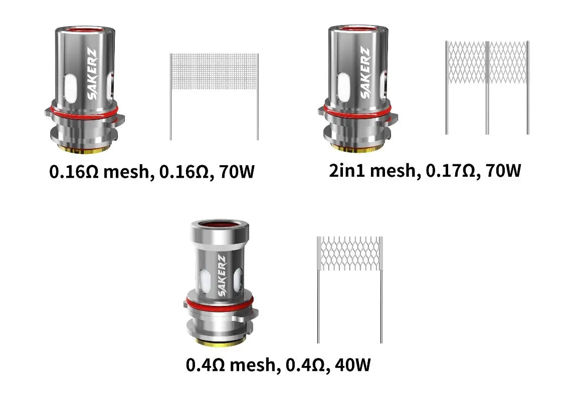 Sakerz Replacement Coil By HorizonTech (3 Pack)