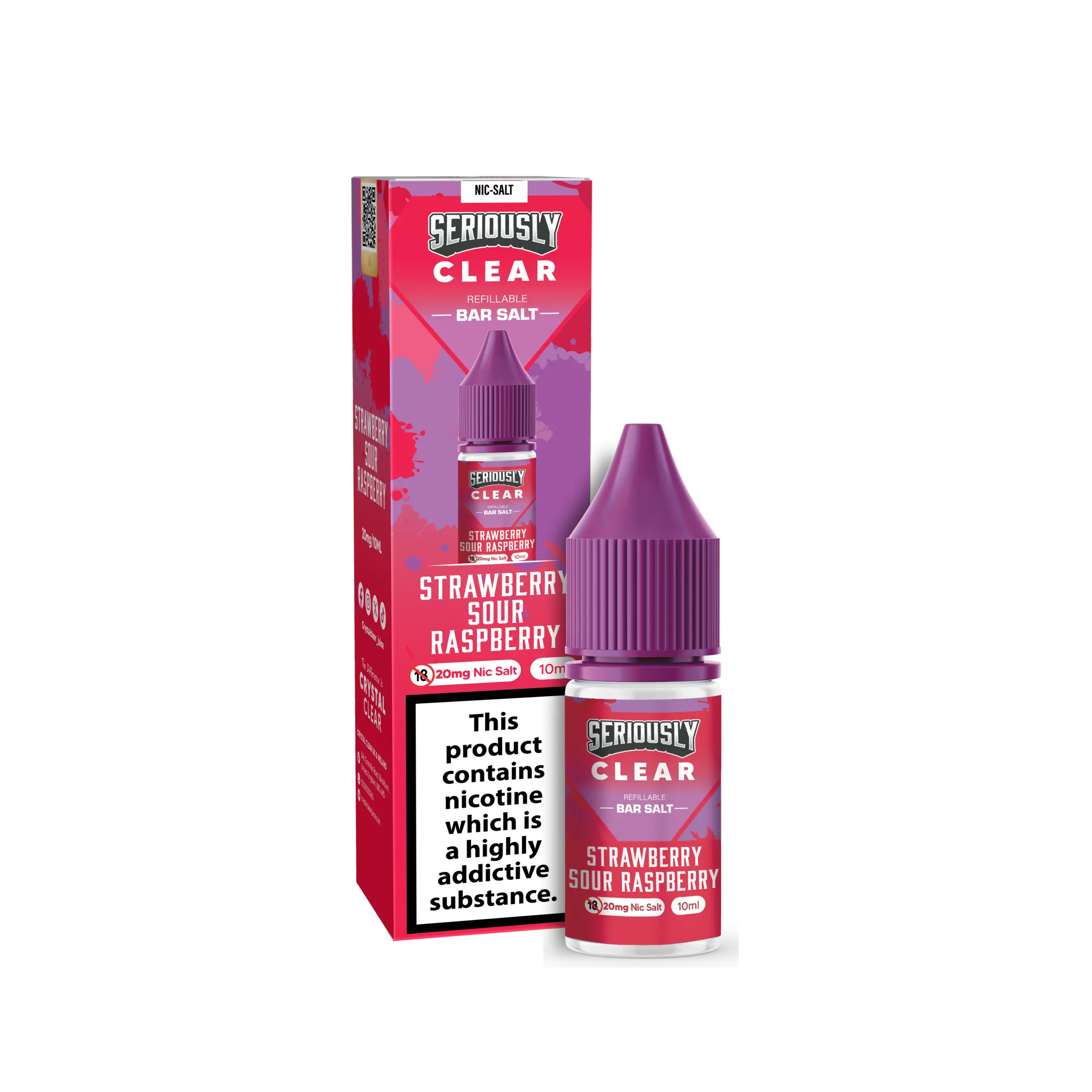 Seriously Clear Strawberry Sour Raspberry Nic Salt