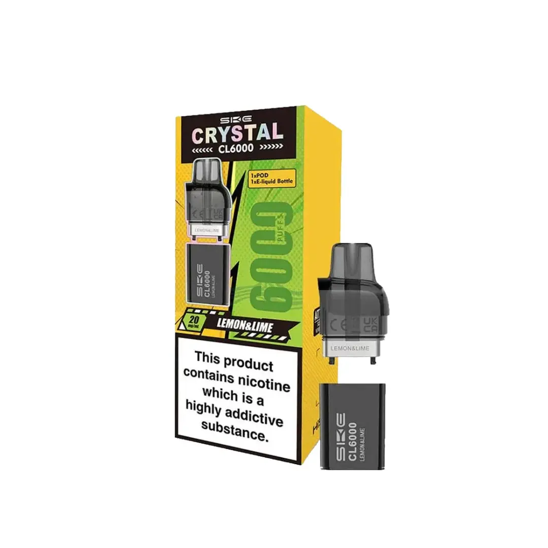 SKE Crystal CL6000 20mg Replacement Prefilled Pods 2ml 1200 Puffs - 2 Pcs - Image 7