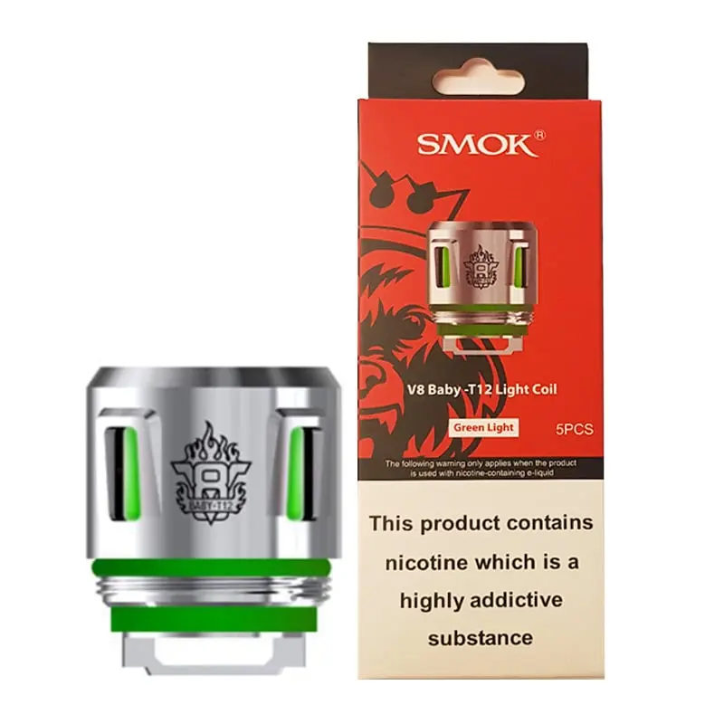 SMOK V8 BABY T12 LIGHT UP REPLACEMENT VAPE COILS