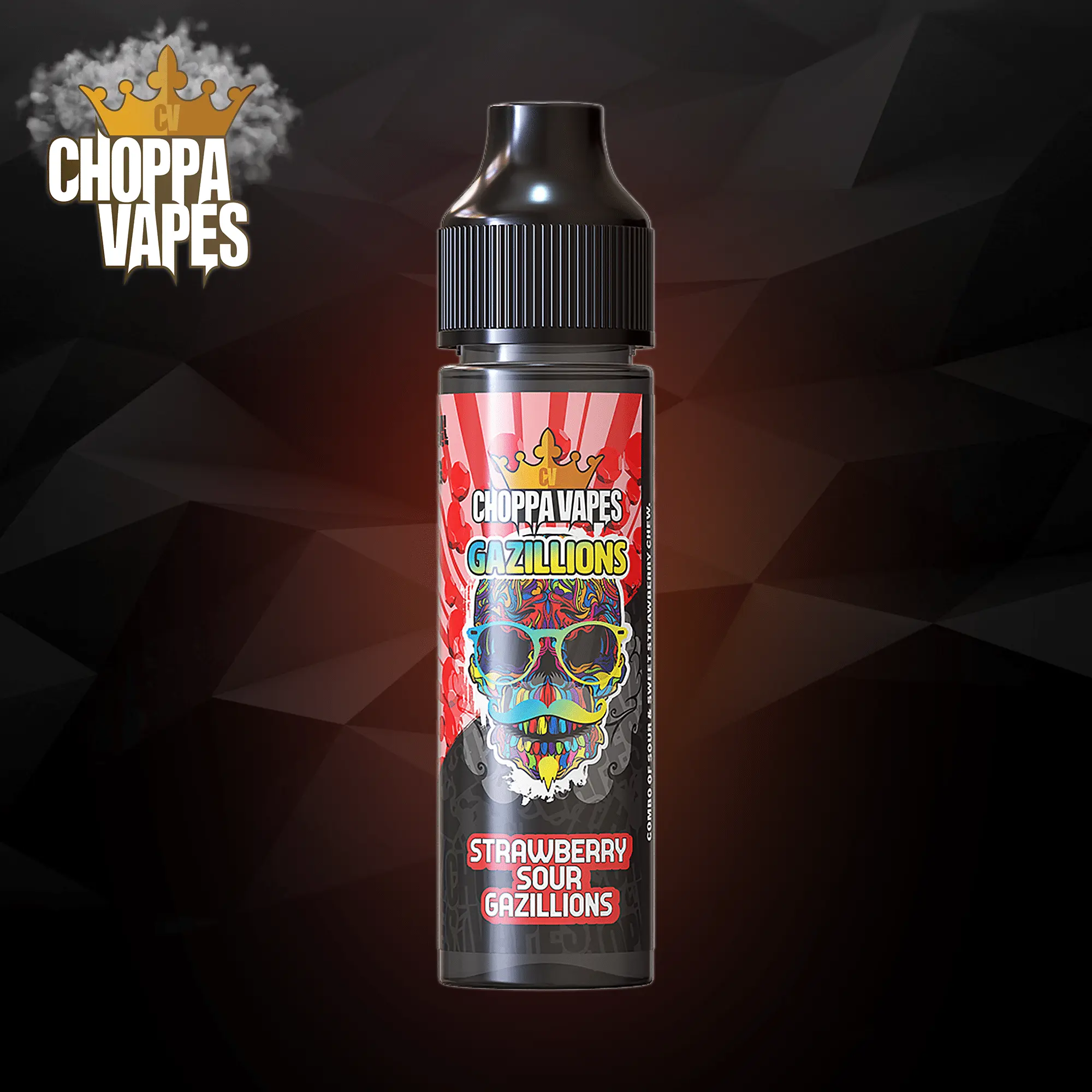 Strawberry Sour Gazillions Shortfill E-Liquid by Choppa Vapes