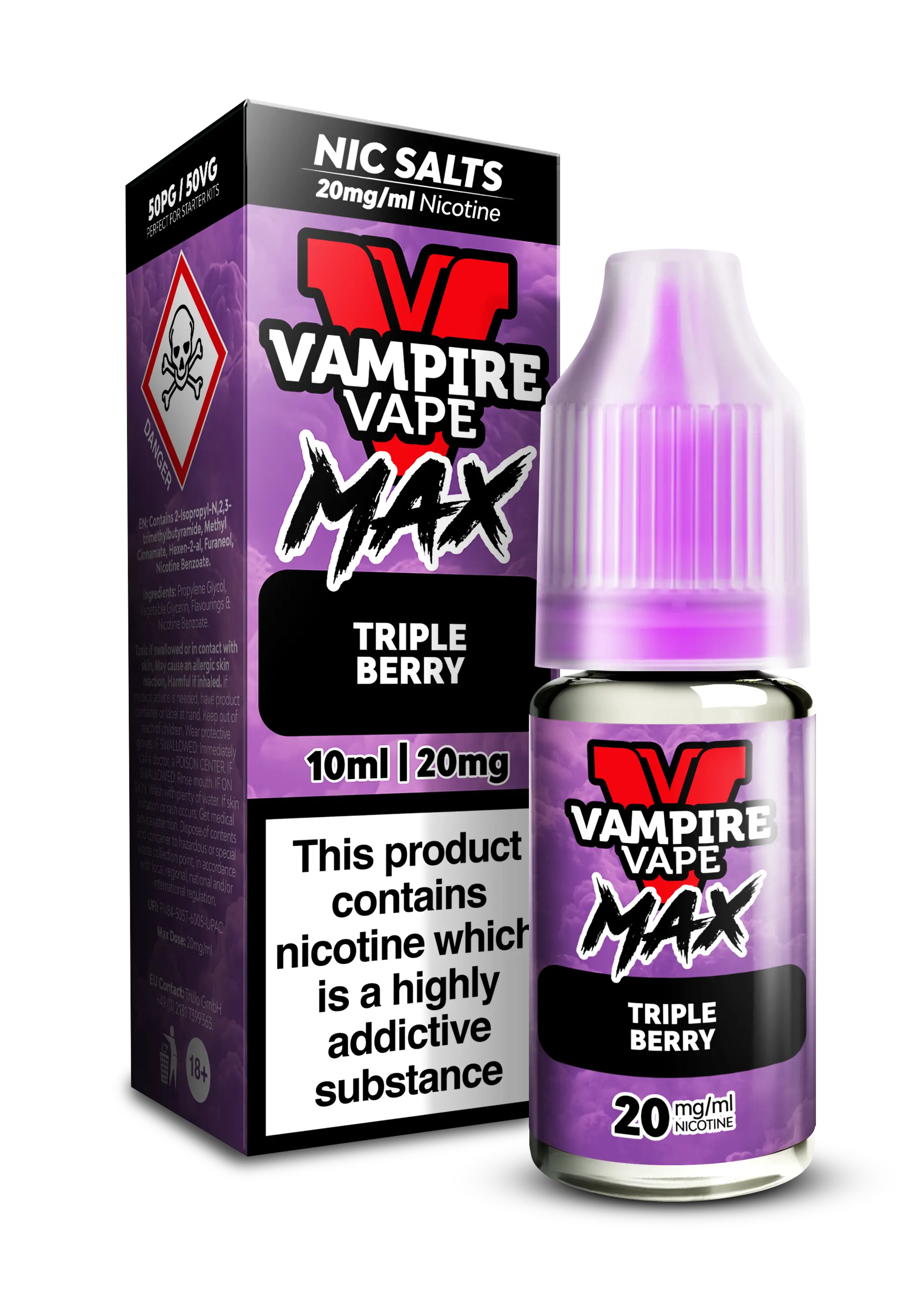 Triple Berry By Vampire Vape Max Nic Salt