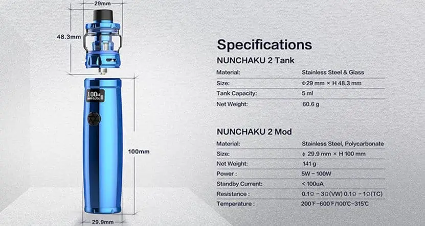 UWELL Nunchaku 2 100W TC Kit UK **Includes a FREE 60ML Bottle** - Image 13