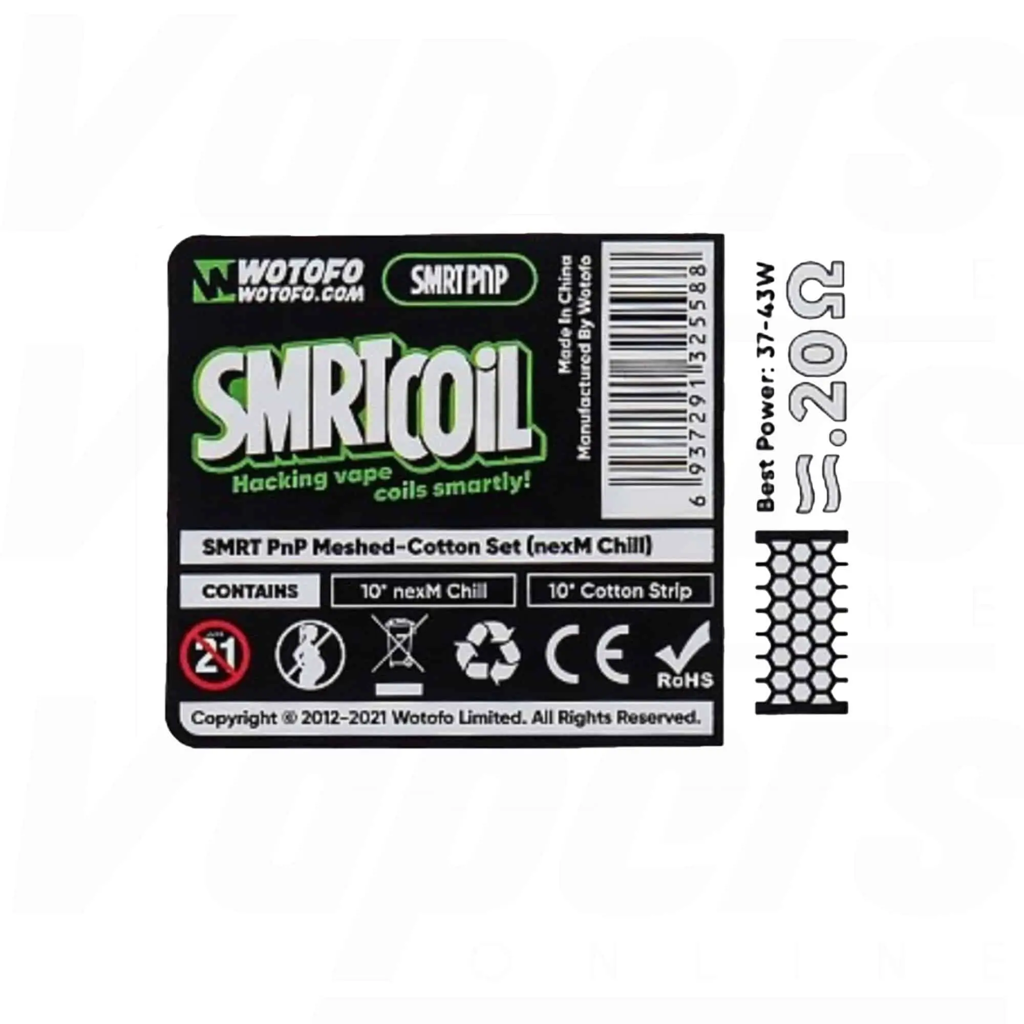 Wotofo SMRT PnP Meshed-Cotton Set - Image 2